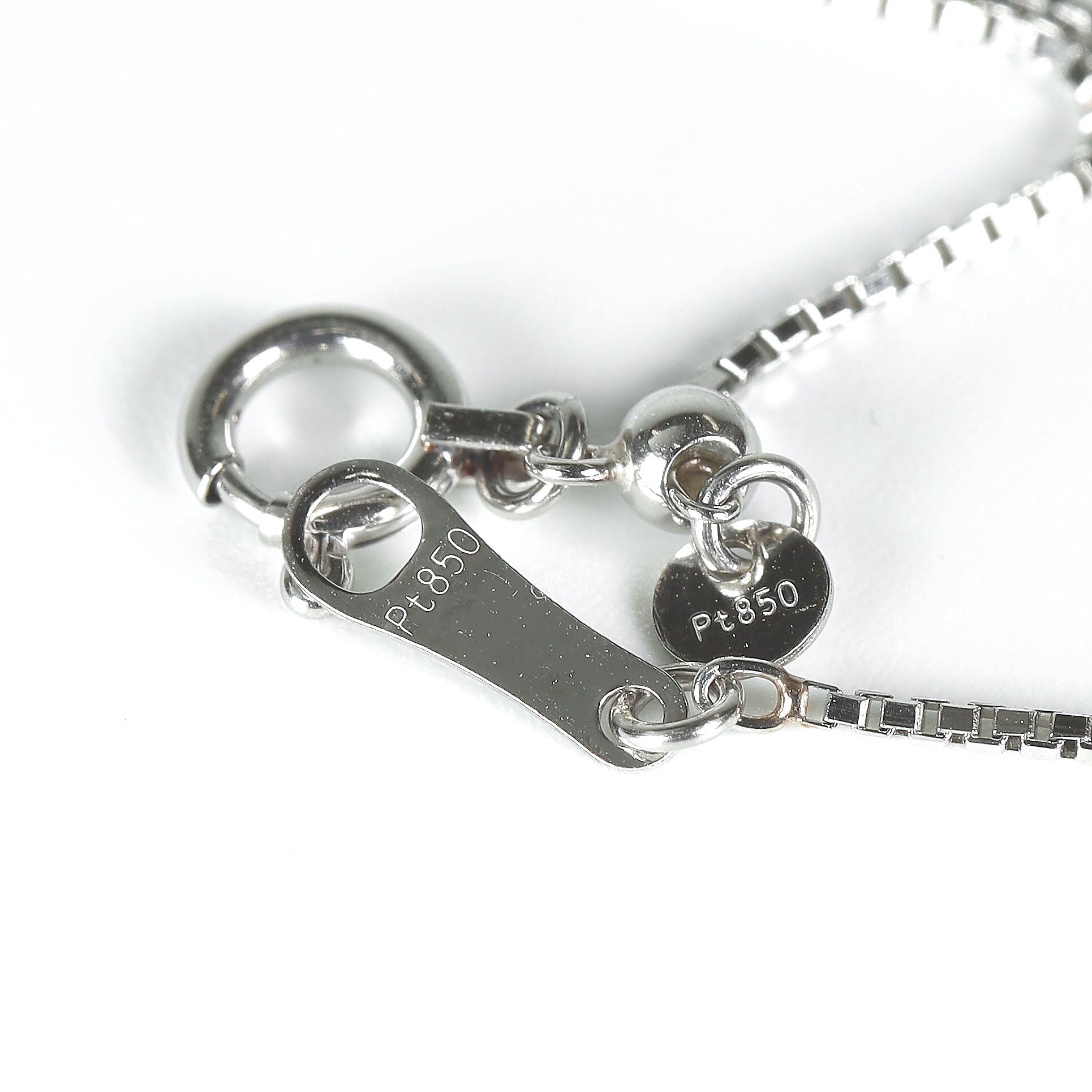 プリンセスカット ダイヤモンド ネックレス SI1 pt / 1.038ct / DA