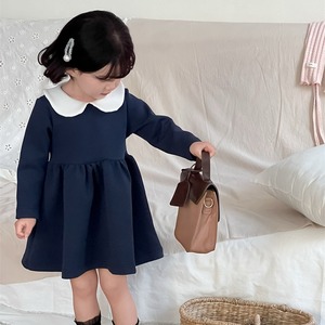 【KID】入園＆入学式フレンチガーリー 丸襟ワンピース【予約販売1ヶ月】