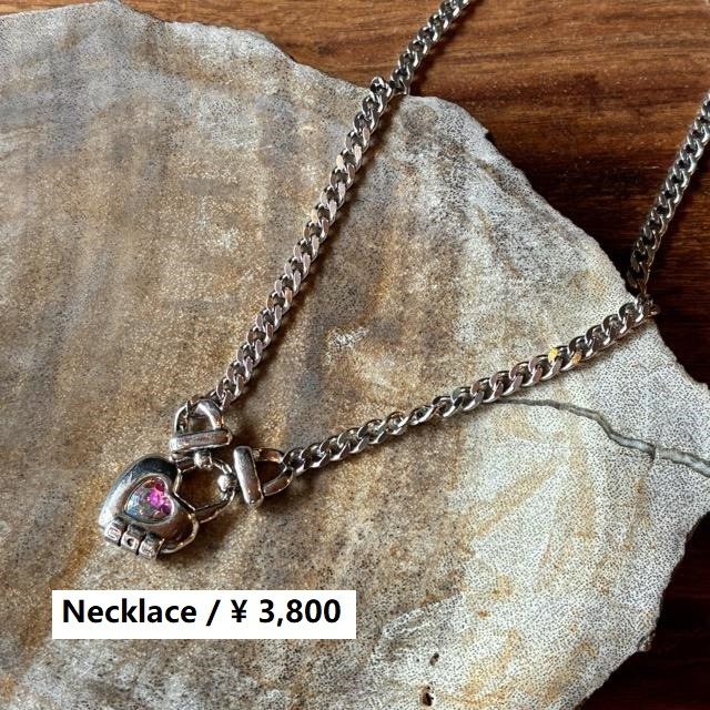 TOPANGA Jewelry　ハートロックペンダントネックレス　カジュアル　ショートネックレス　チャーム　ペンダント　チェーン　フォーマル　シルバー925