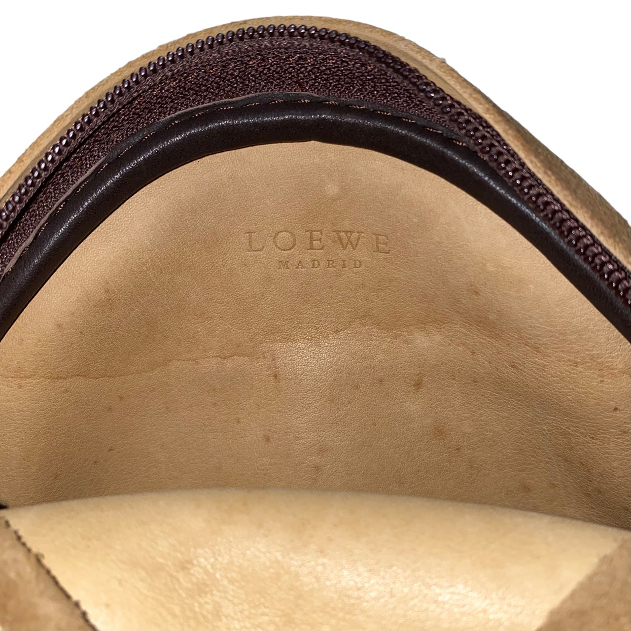 vintage LOEWE suede round shoulder bag