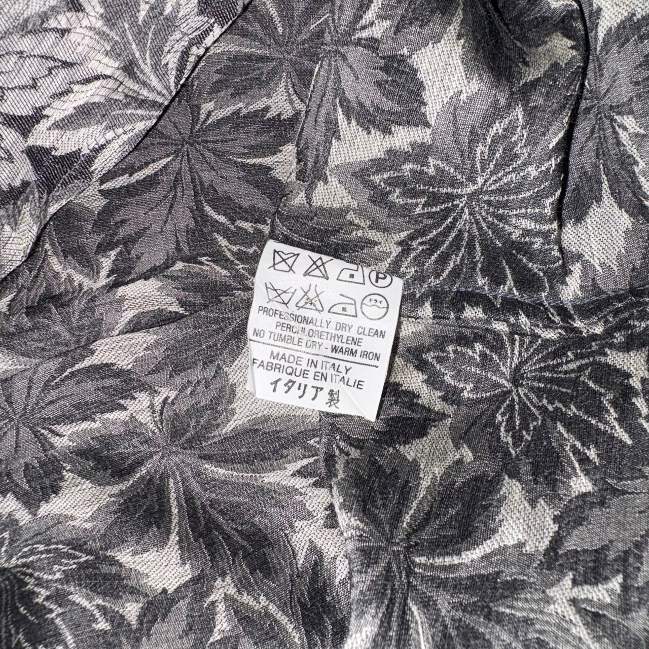 early GIANNI VERSACE autumn leaves embroidery shirt