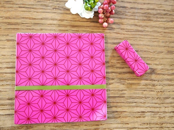 鬼の和柄 麻の葉模様 ピンク A4サイズ (ポーセラーツ用転写紙 古典和柄)