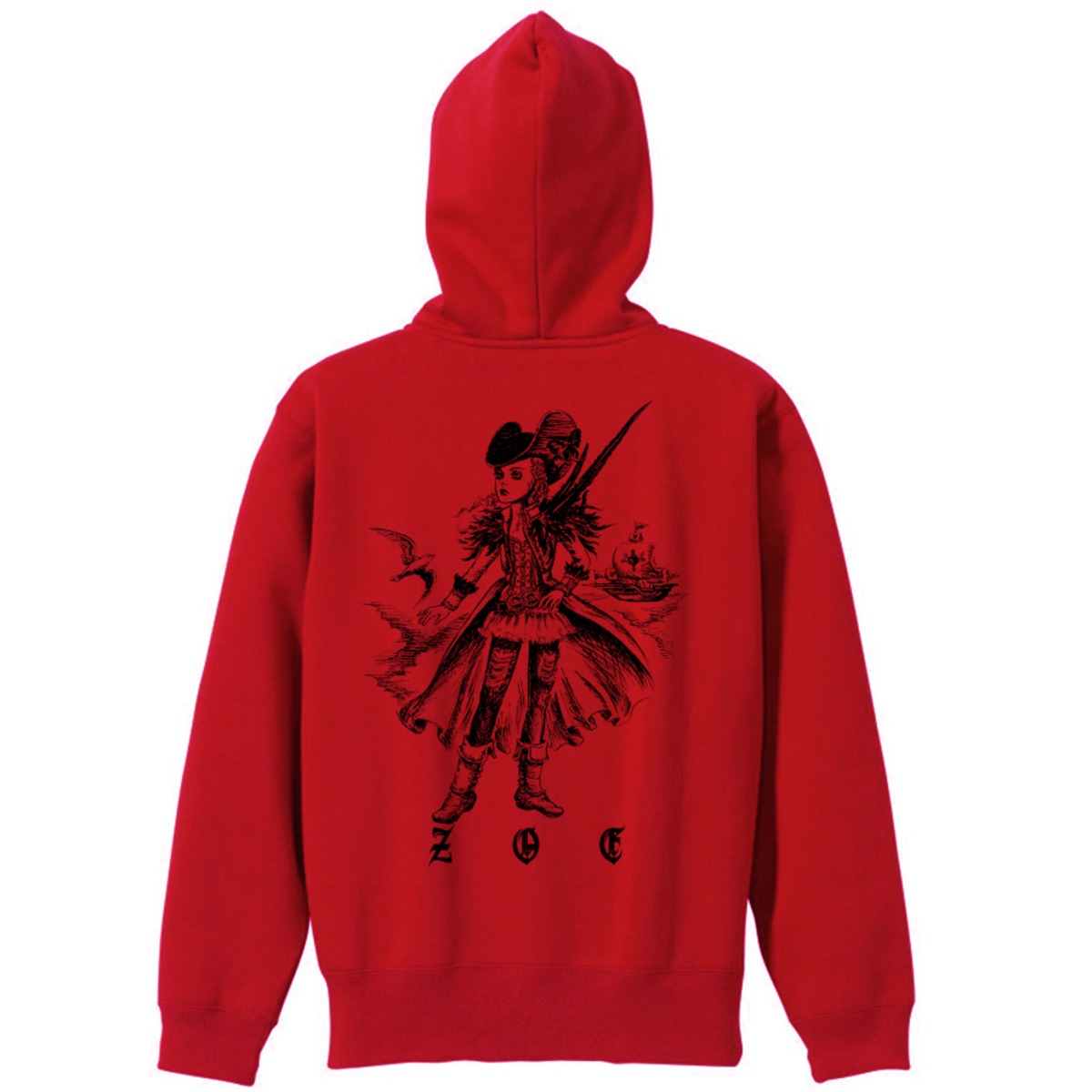 【即日発送】HOODED ZOE THE PIRATE★赤×黒 | ZOESTYLES