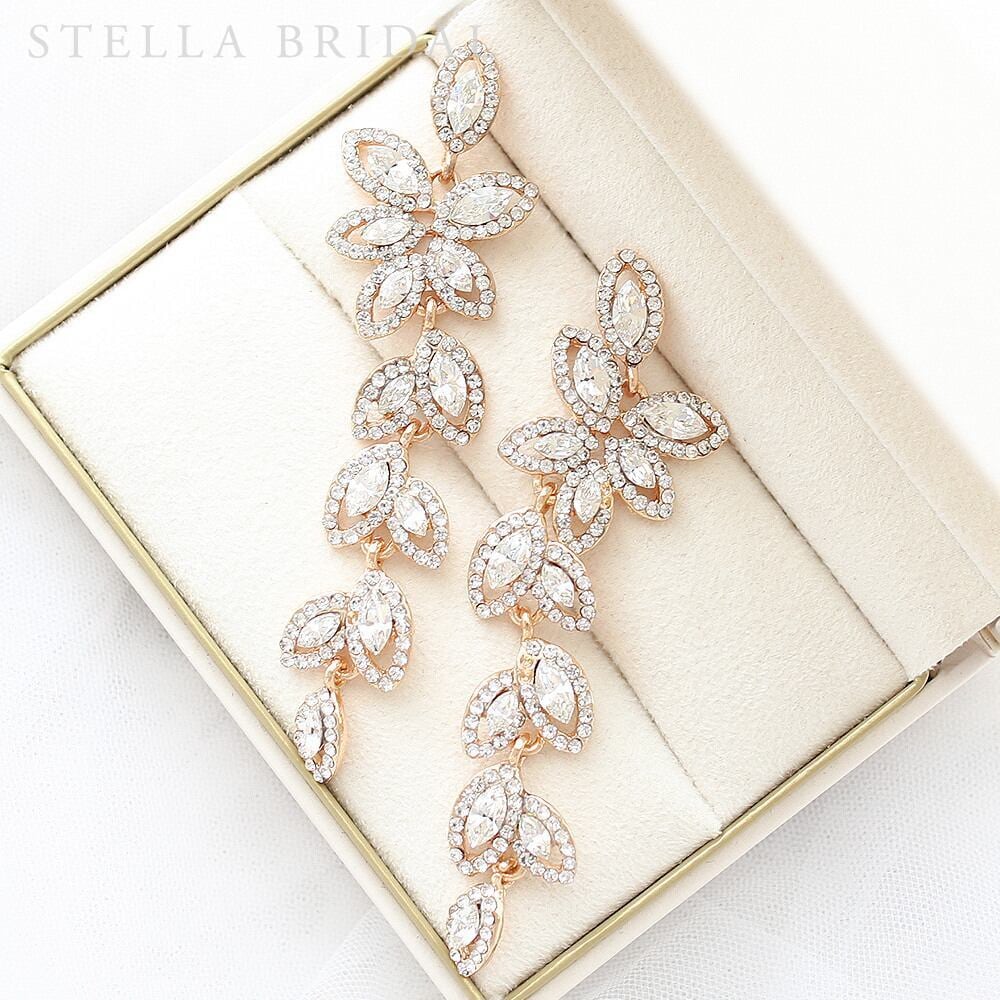 【OUTLET】ヴィンテージウェディングピアス クリスタル・フイユ