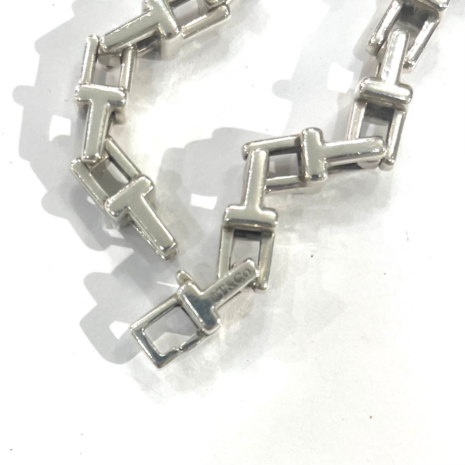 激レア【TIFFANY&CO. 】2573 ボリューム 重厚感Tモチーフ リンク