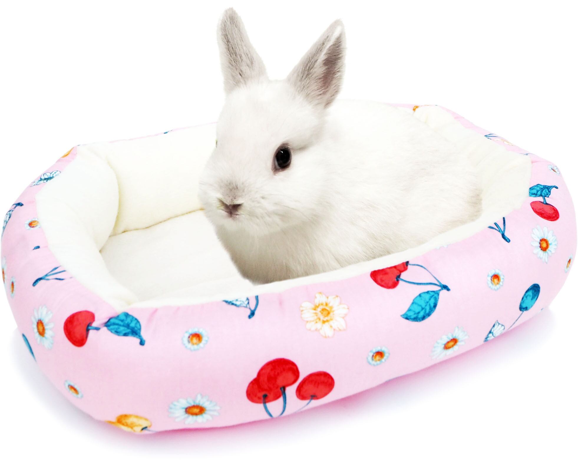 【小動物】 うさちゃんのハッピーベッド ピンク/ホワイト