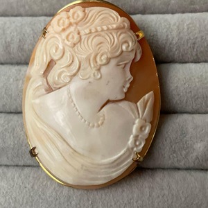 ヴィンテージ　カメオ　ブローチ　ペンダント