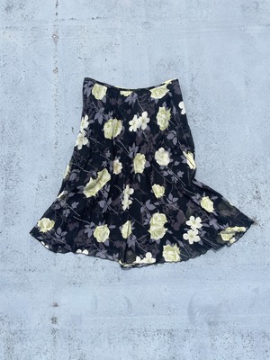 90s rose sheer skirt