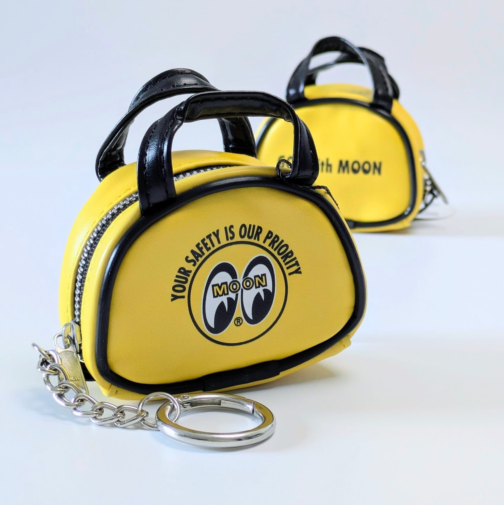 【 MOON / MOONEYES / ムーン アイズ 】 MOON Mini Bag Pouch Key Ring ムーン ミニ バッグ ポーチ キーリング / ホットロッド〚アメリカン雑貨 アメトイ〛