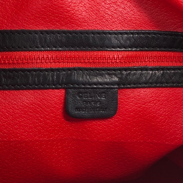 CELINE セリーヌ ショルダーバッグ ブラック ロゴサークル レザー vintage ヴィンテージ オールド mkxe53