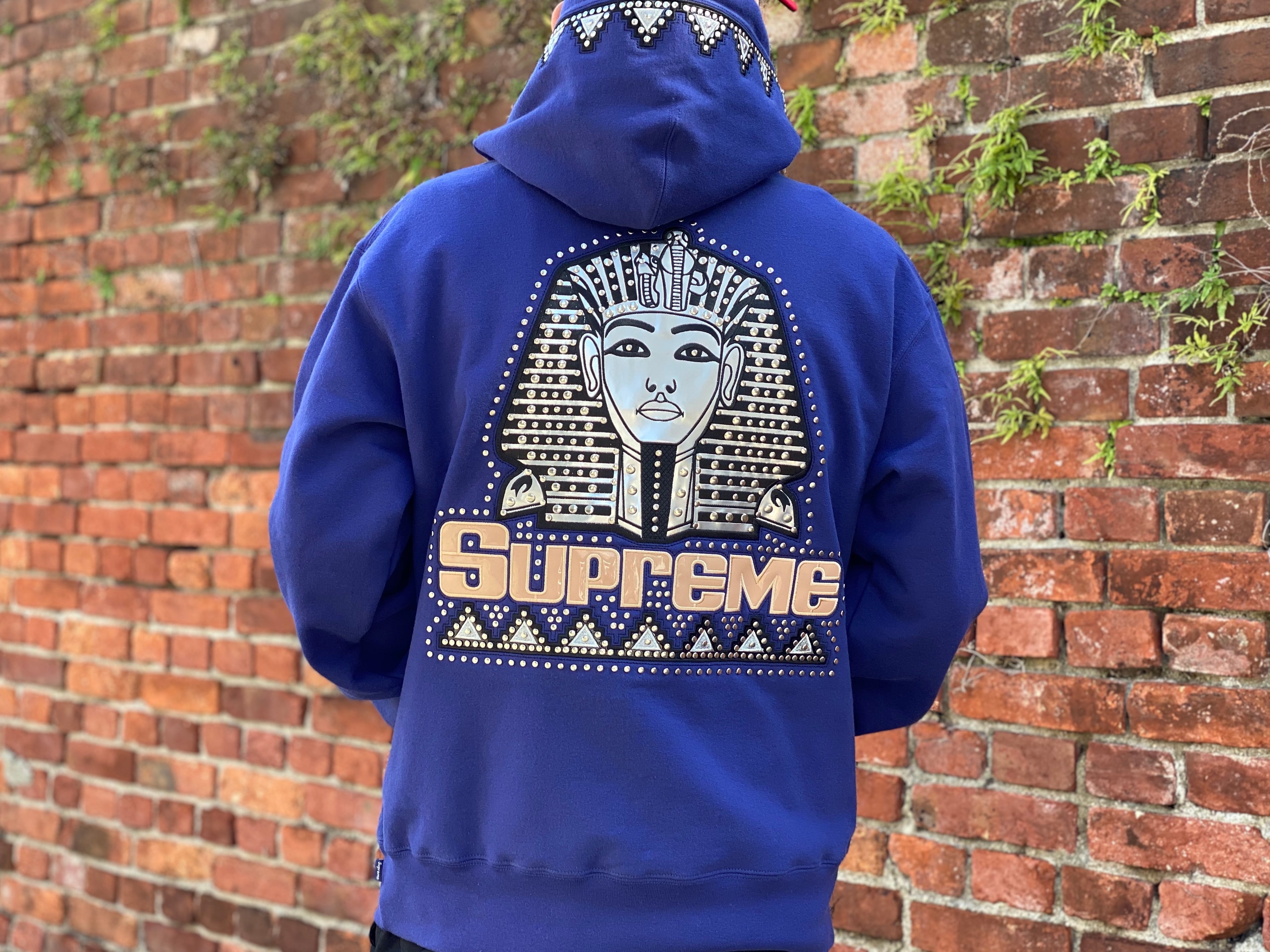 古着masta一覧Supreme 20AW PHARAOH STUDDED HOODED