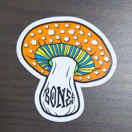 【ST-353】Bones Wheels skateboard sticker ボーンズ スケートボード ステッカー Mushroom Portal Orange