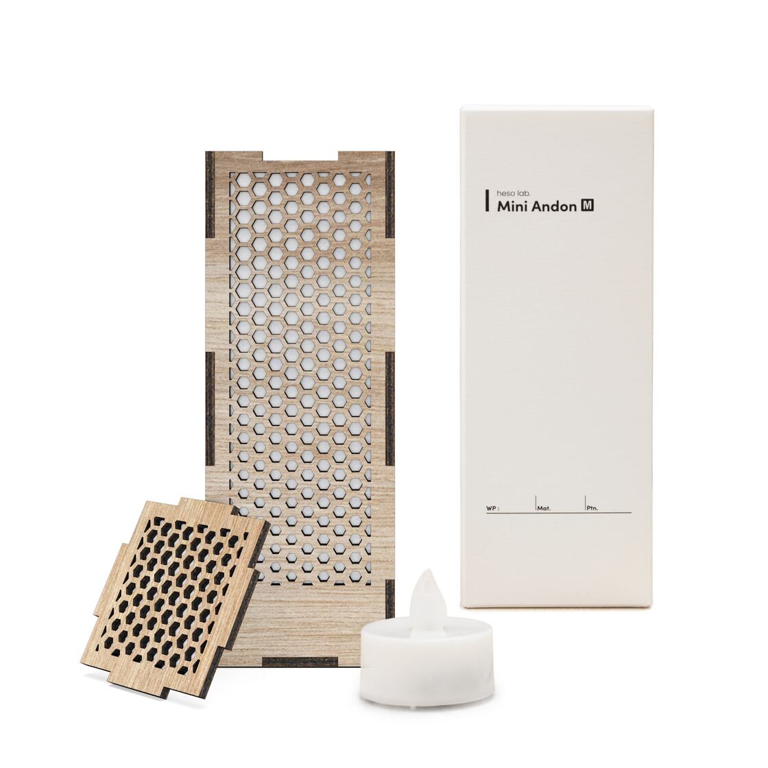 ミニ行灯　ベージュ ミニ行灯 ハニカム - 置き型照明 Mサイズ | HESOLAB ONLINE SHOP