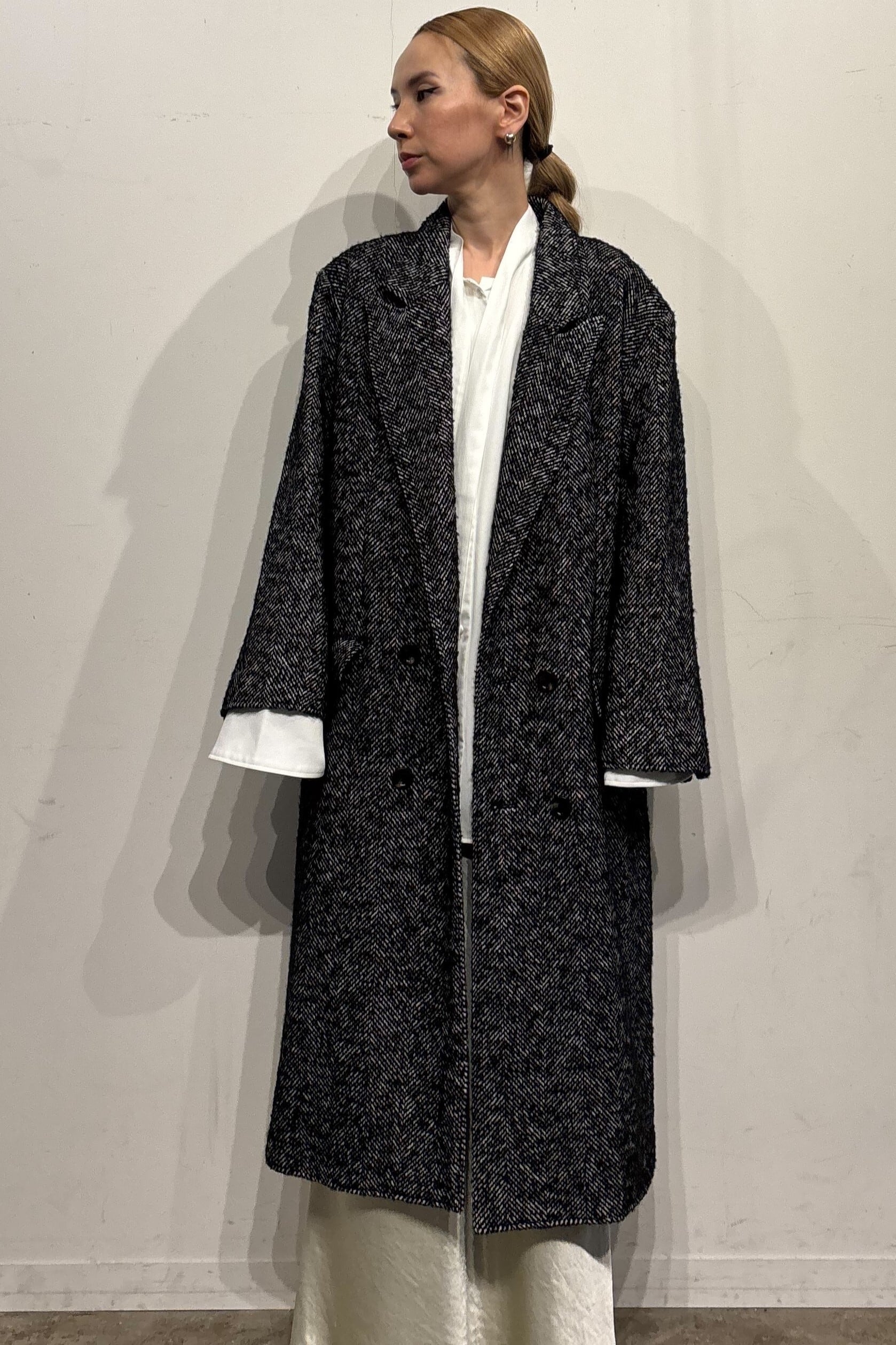 2025年秋冬】ピークドラペルウールコート Peaked lapel wool coat | ANNIK