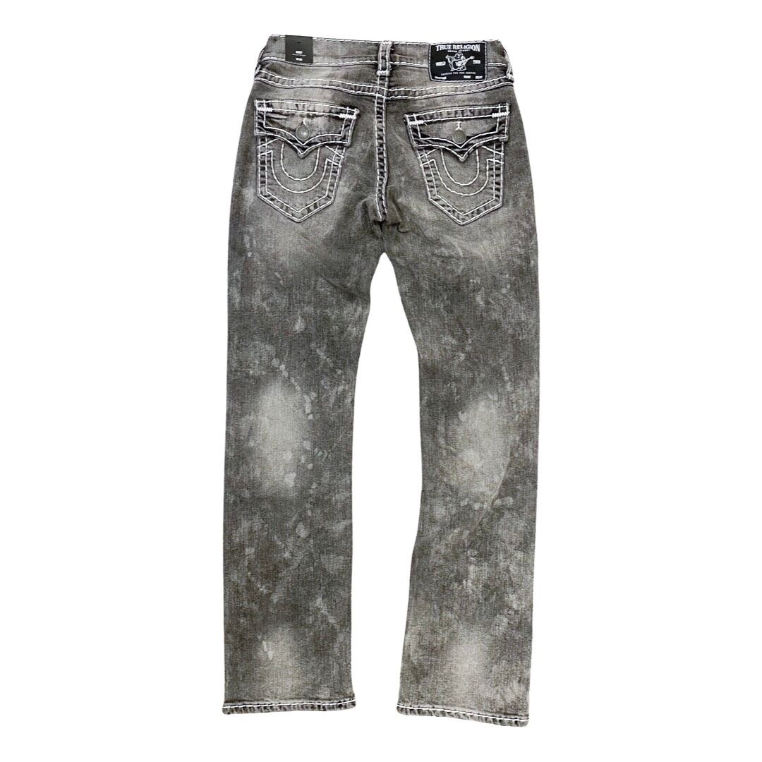 TRUE RELIGION -RICKY FADED SUPER T STRAIGHT JEAN- GREYMOUTH WASH