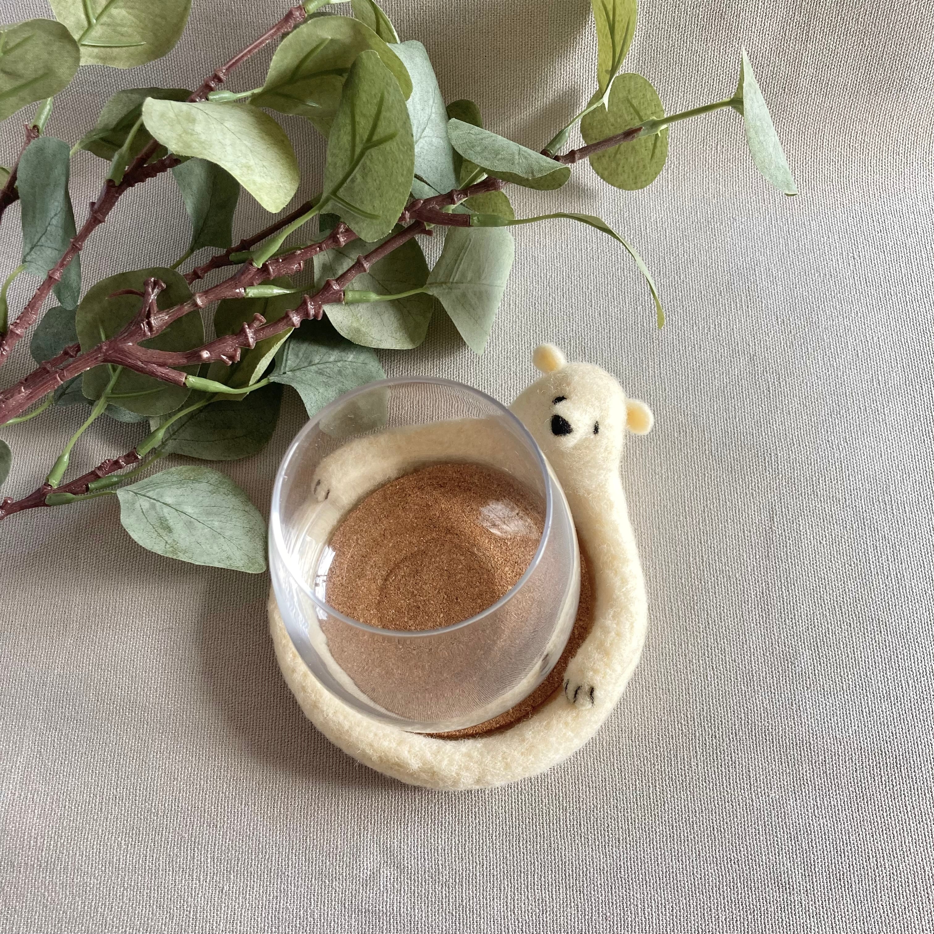 aya&yoshiko 羊毛フェルト コースター セット 雪だるまバーン⛄️ #あやとよしこ #羊毛フェルト #コースター