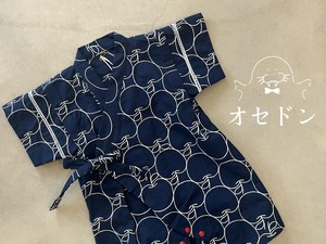 オリジナル甚平ロンパース ベビー用甚平 80cm ネイビー
