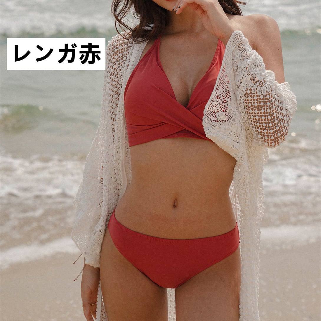 韓国風ビキニ 胸寄せ オトナ女子 盛れる 2024新作 セパレーツビキニ