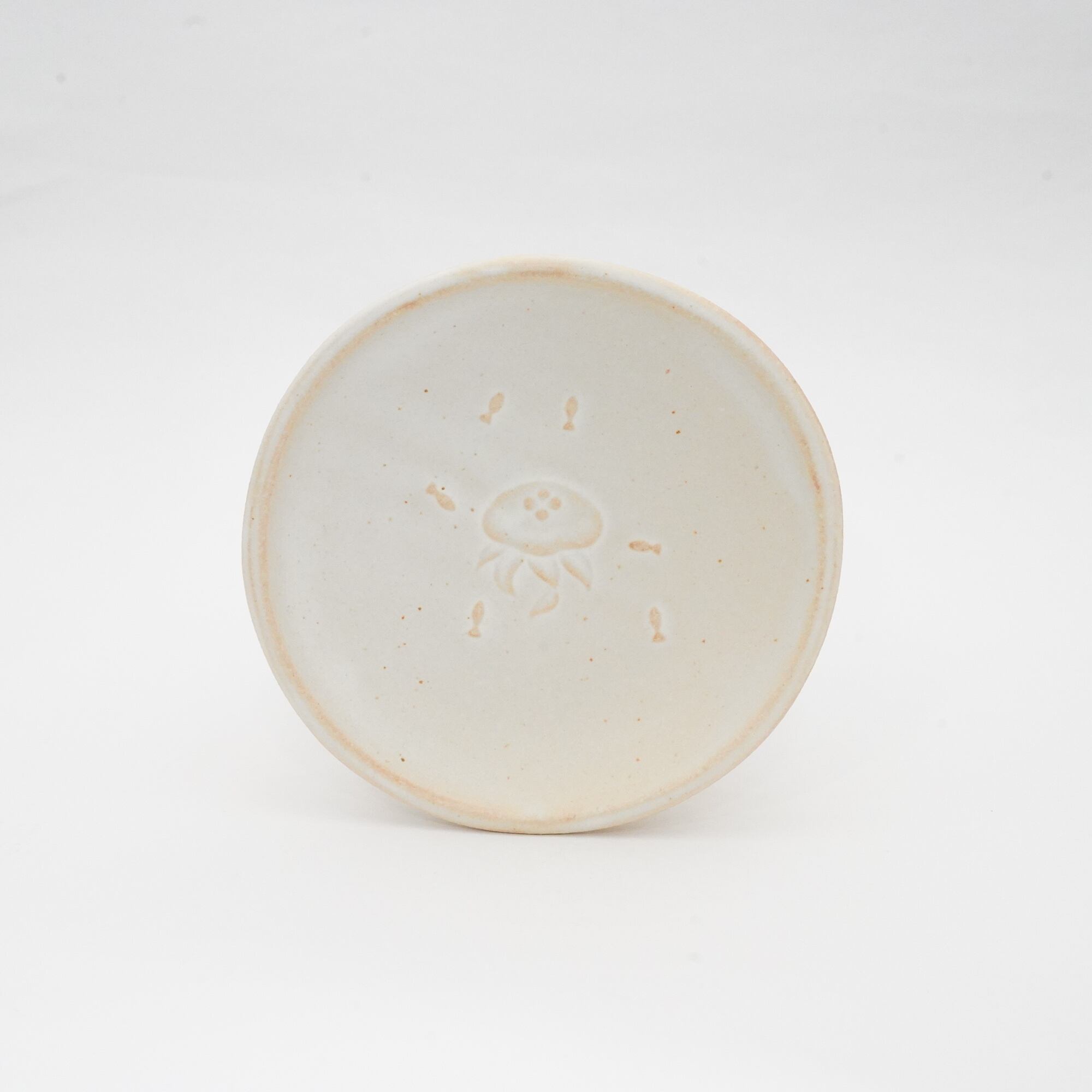 【益子焼 わかさま陶芸】海の小皿 くらげ kinari 64
