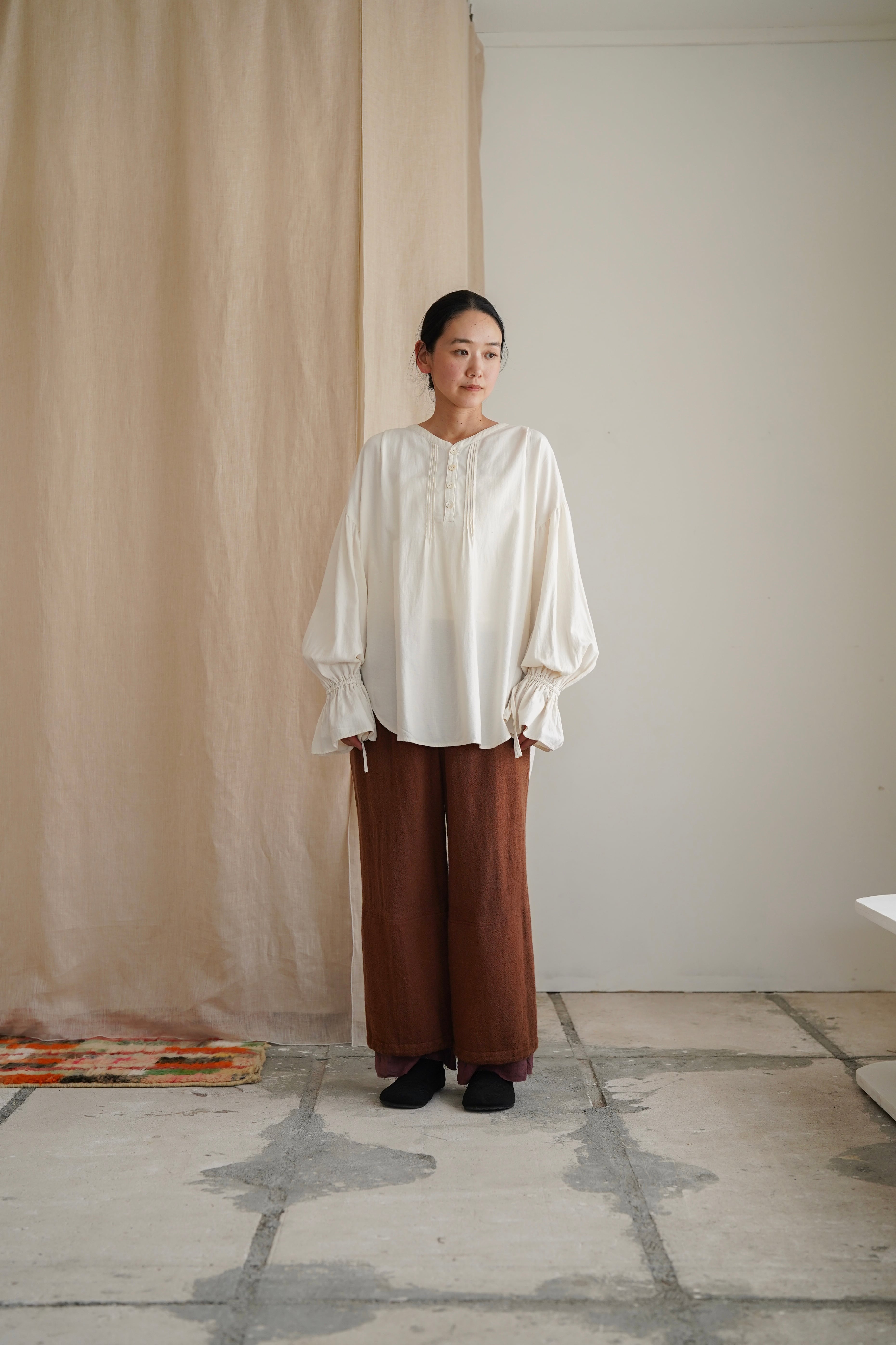 予約販売:Button Kaede Shirt / 無染色