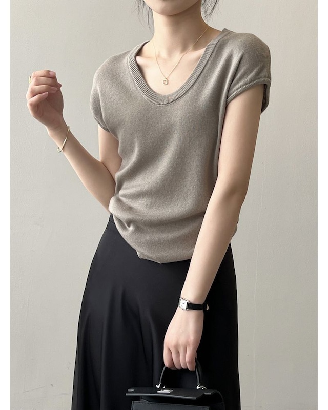 U-neck Knit Pullover N146