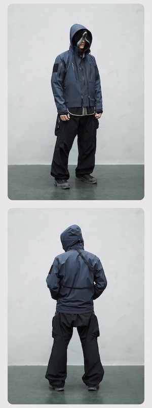 NOSUCISM_26SS_ 「合」デタッチャブルフロント マルチシェイプラミネートジャケット