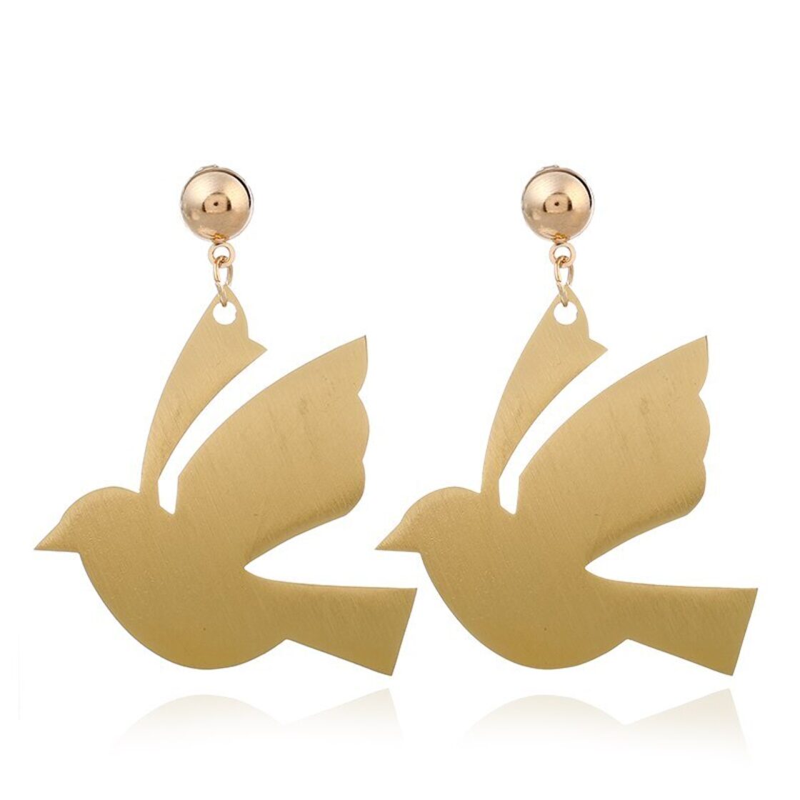 鳩 ゴールドドロップピアス イヤリング 鳥 ピアス アクセサリー 鳩 