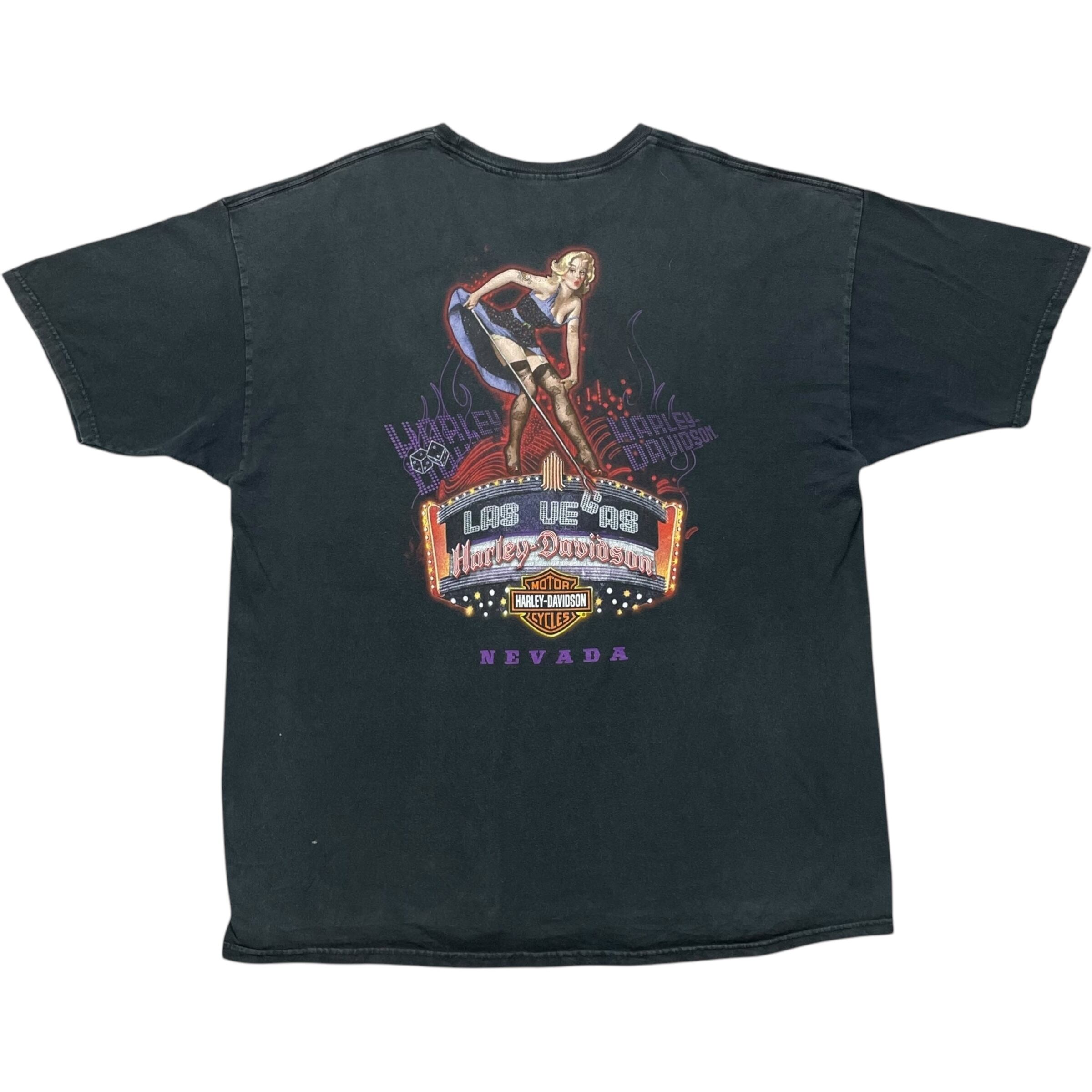 《XXL》 Harley-Davidson ハーレーダビッドソン Tシャツ 両面プリント ラスベガス ブラック no.6814