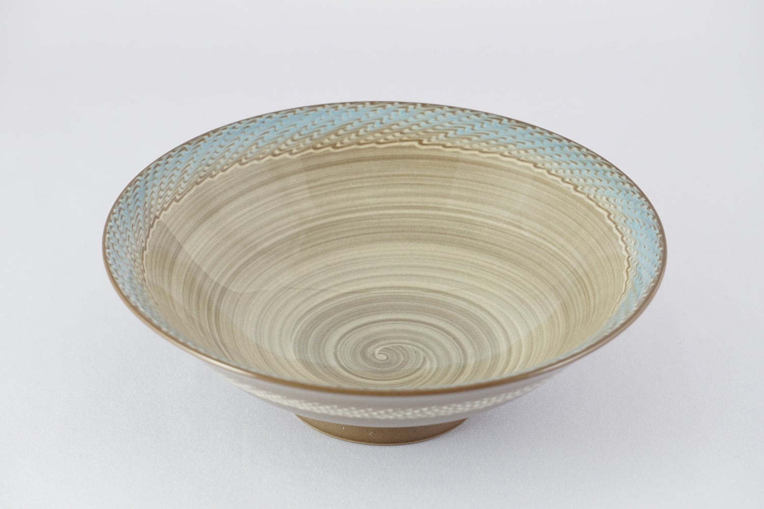 平鉢(中) 刷毛目 さざ波 | 陶房亀岡