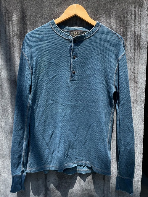 【90s-00s】 RRL Waffle Henley Neck Shirt