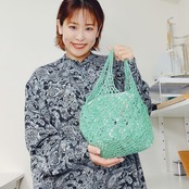 [Pattern] 松編みのメッシュバッグ