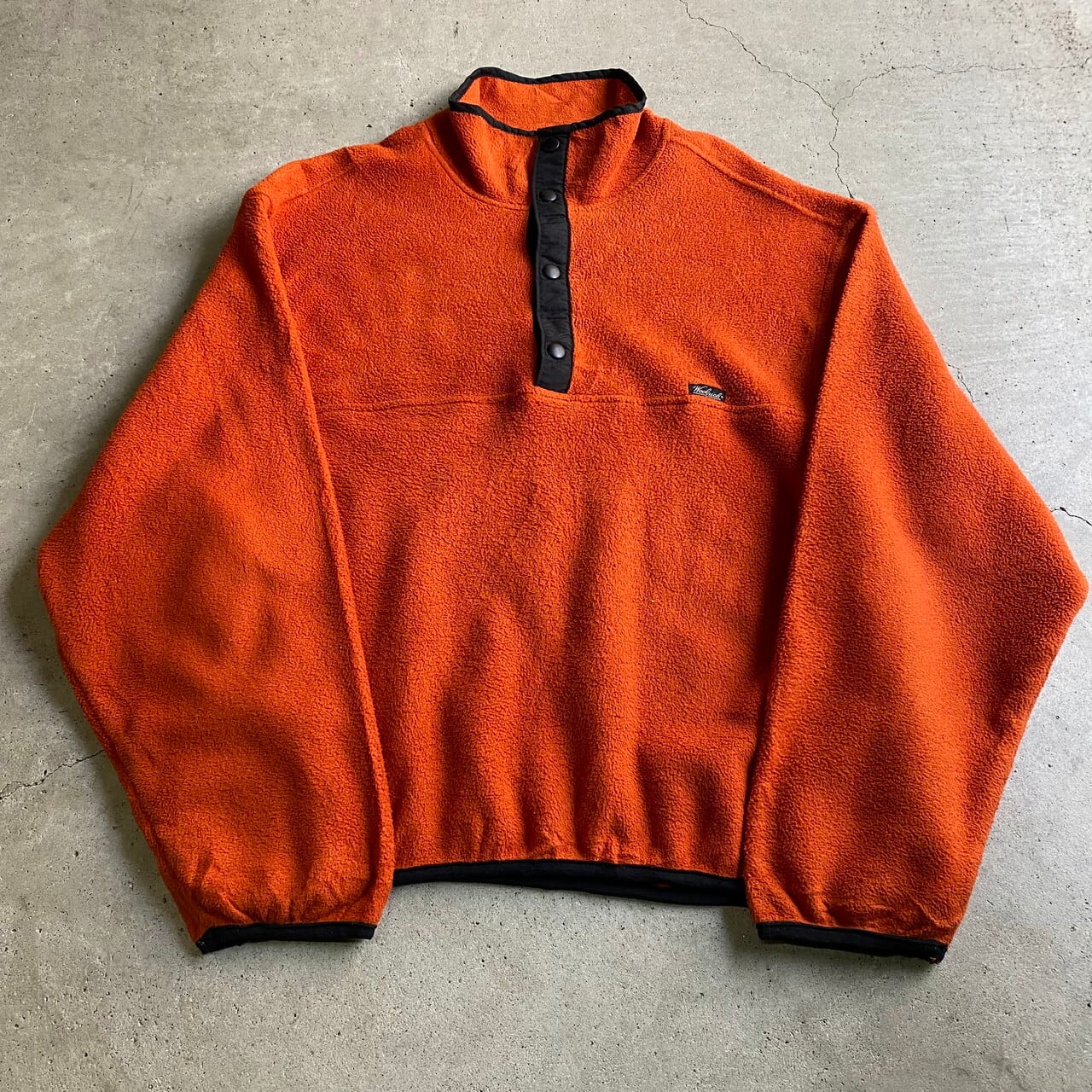 USA製 WOOLRICH ウールリッチ スナップ フリースジャケット プルオーバー メンズL 古着 オレンジ POLARTEC【フリースジャケット】  | cave 古着屋【公式】古着通販サイト