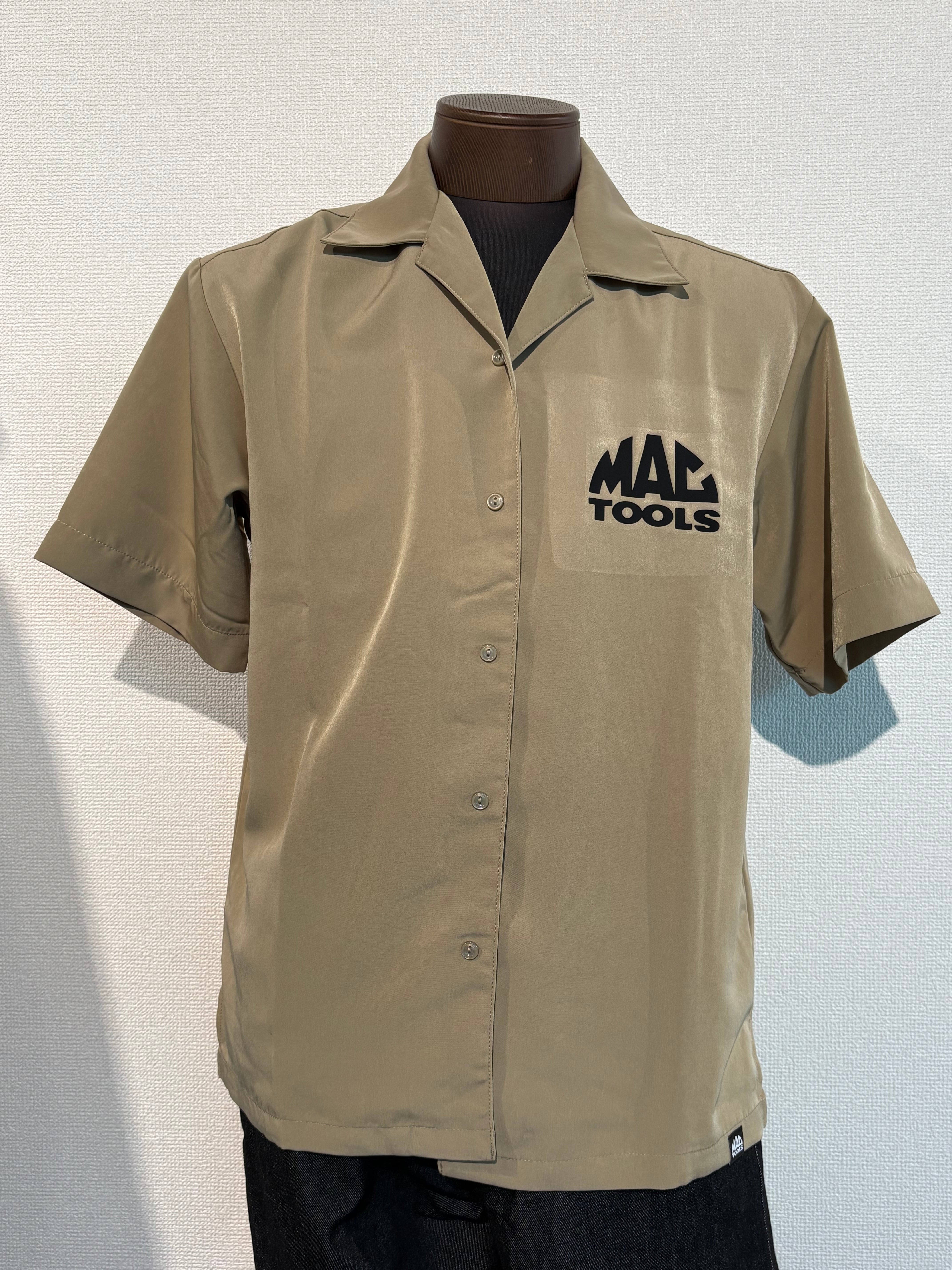 MAC TOOLS オープンカラー ショートスリーブ シャツ ベージュ 限定品 M
