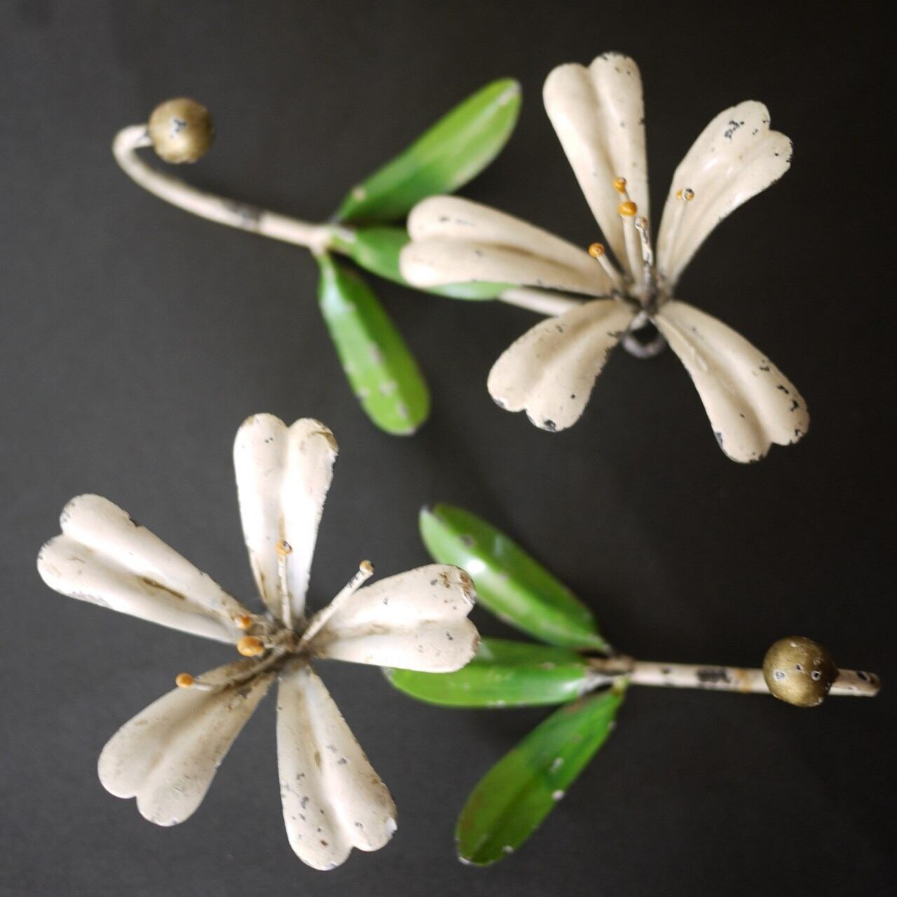 白ゆりのメタルフック ウォールフック ヴィンテージイタリア