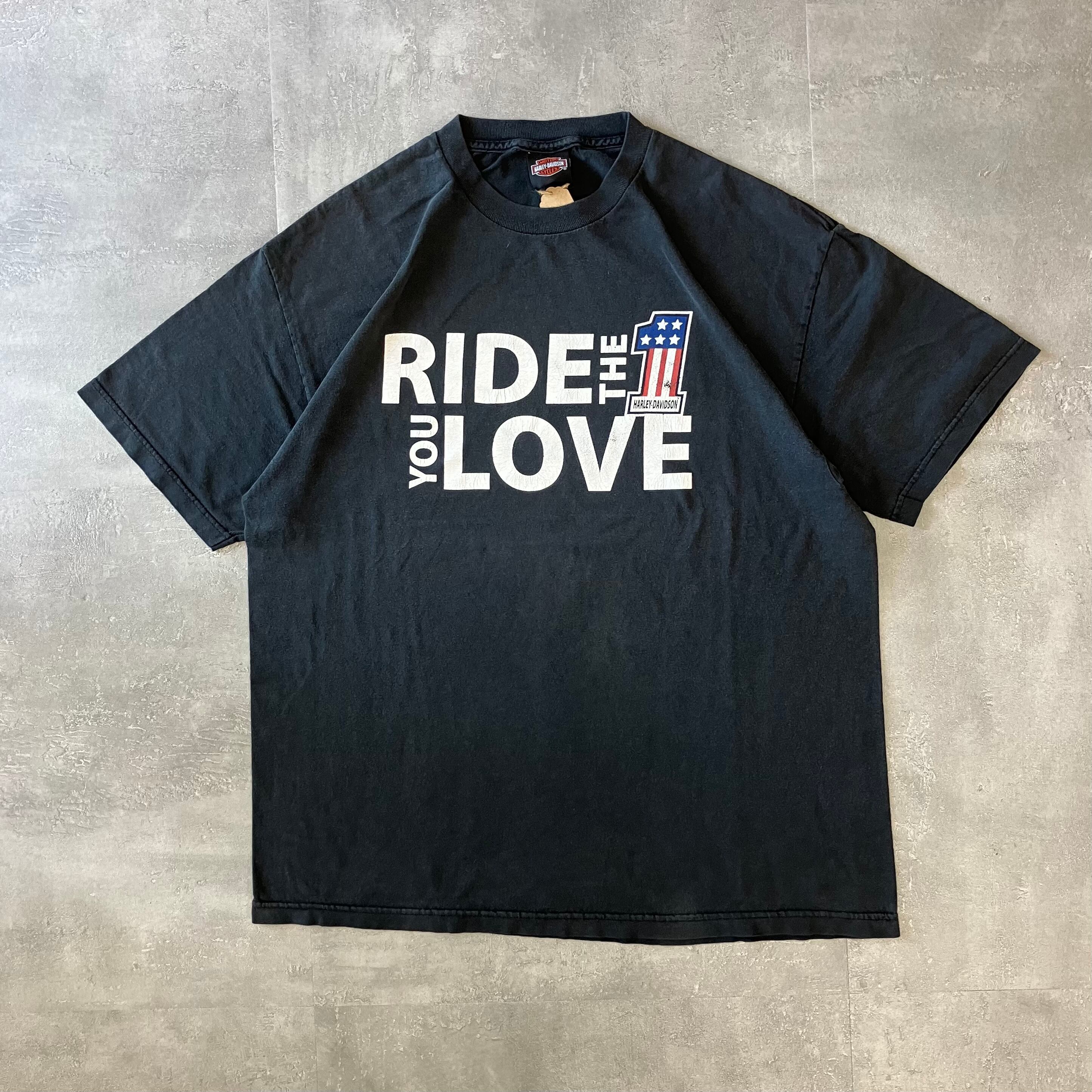 Harley-Davidson ハーレーダビッドソン プリントTシャツ ブラック 両面 XL程度 No.2716