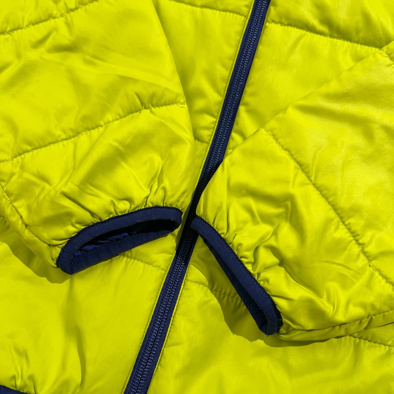 mont-bell モンベル サーマラップ パーカ 中綿 ナイロン フーディ ジャケット サイズ M /ブルー×ライムグリーン系 アウトドア 登山 1101409