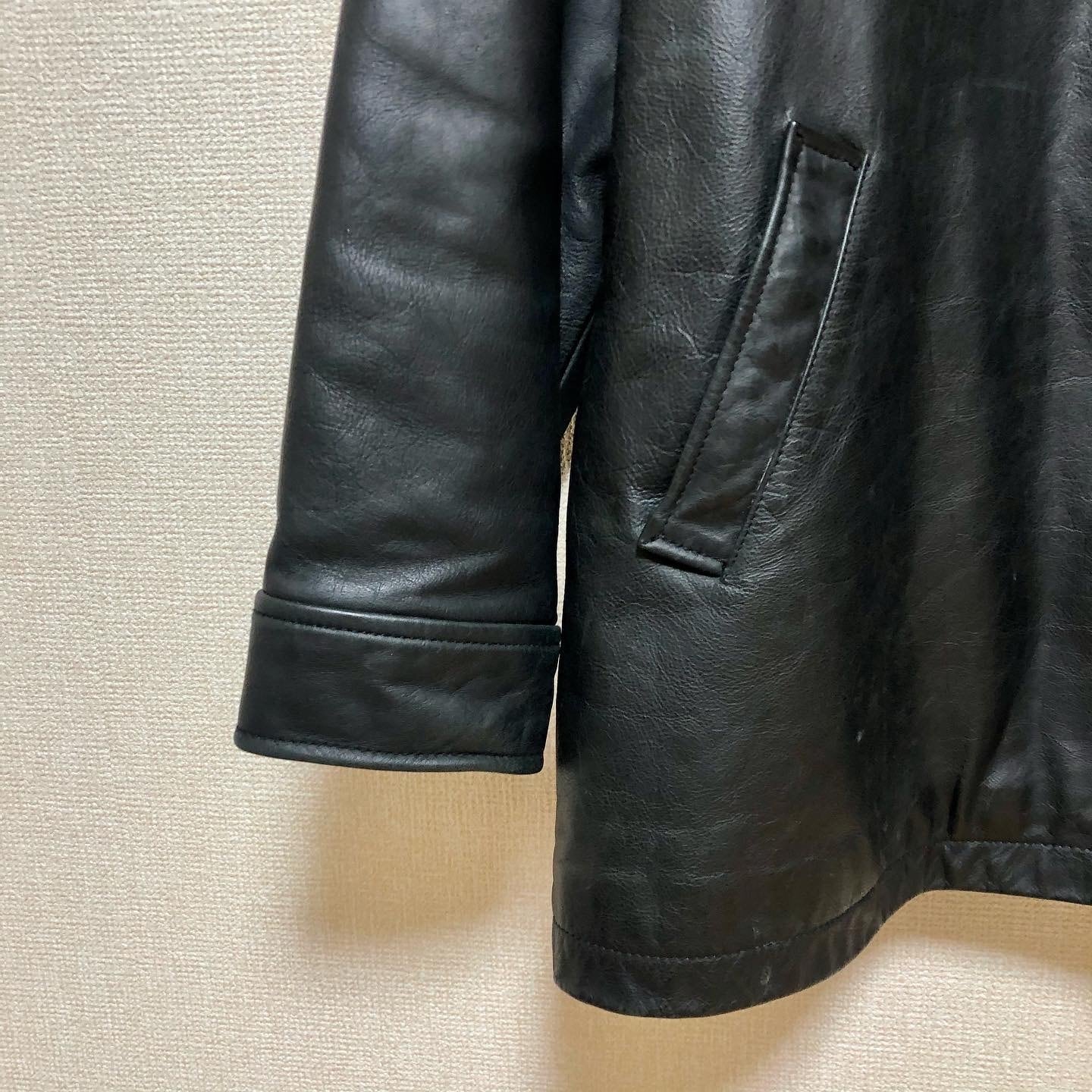 送料無料 90's オールドギャップ レザーカーコート GAP leather 90年代 L メンズ | 古着屋ichiro powered by  BASE