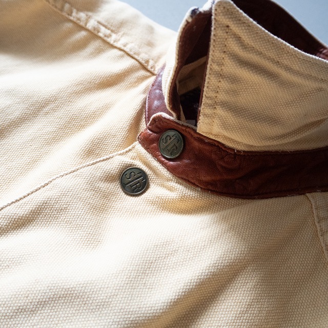 "STRUCTURE EXPEDITION GEAR" used Leather collared long coat