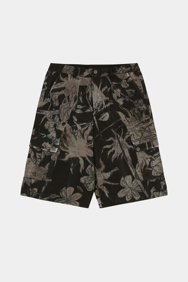 [ANDERSSON BELL] FLOWER OVERLAY CARGO SHORTS apa902m(BLACK/BEIGE) 正規品 韓国ブランド 韓国通販 韓国代行 韓国ファッション ANDERSSONBELL アンダーソンベル 日本 店舗