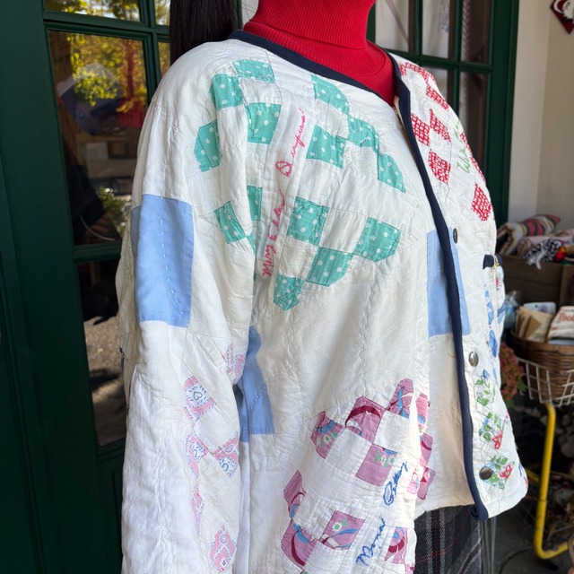 Antique Feed Sack Patchwork Quilt Jacket