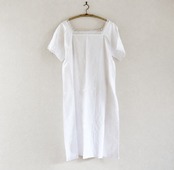 フレンチアンティーク ホワイトコットン ロングワンピース　[sa1042]