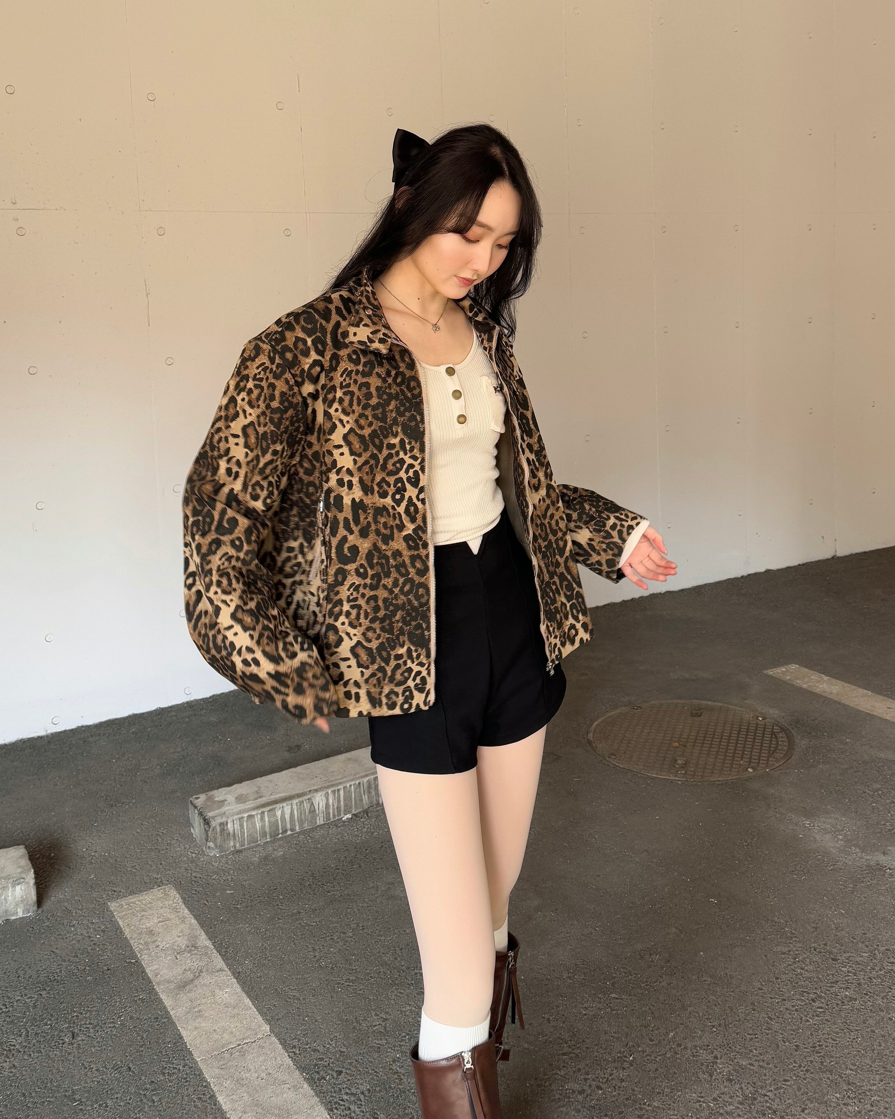 レオパードブルゾン V4550