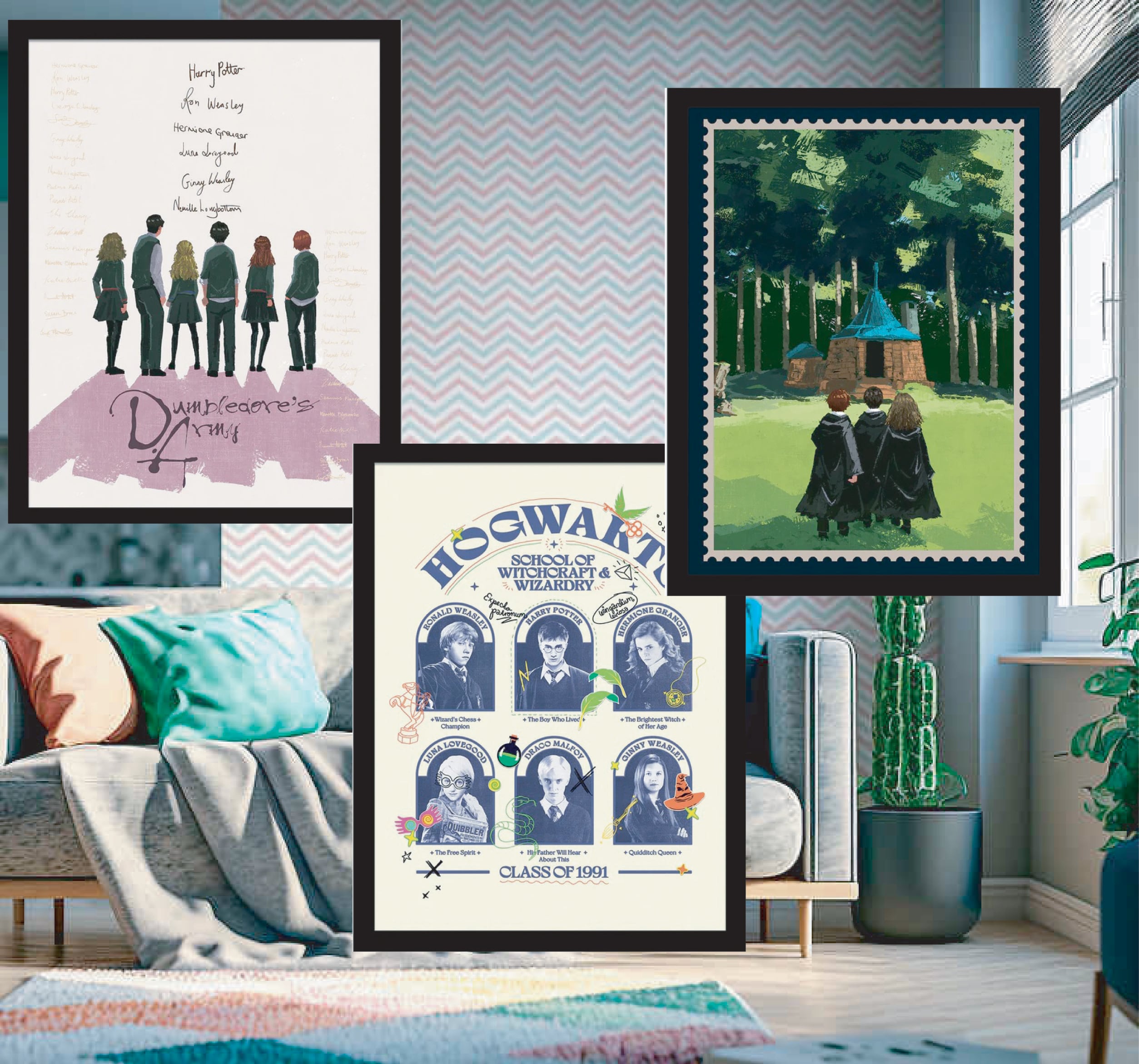 ハリー ポッター／ホグワーツ魔法魔術学校 Harry Potter: フレーム付き