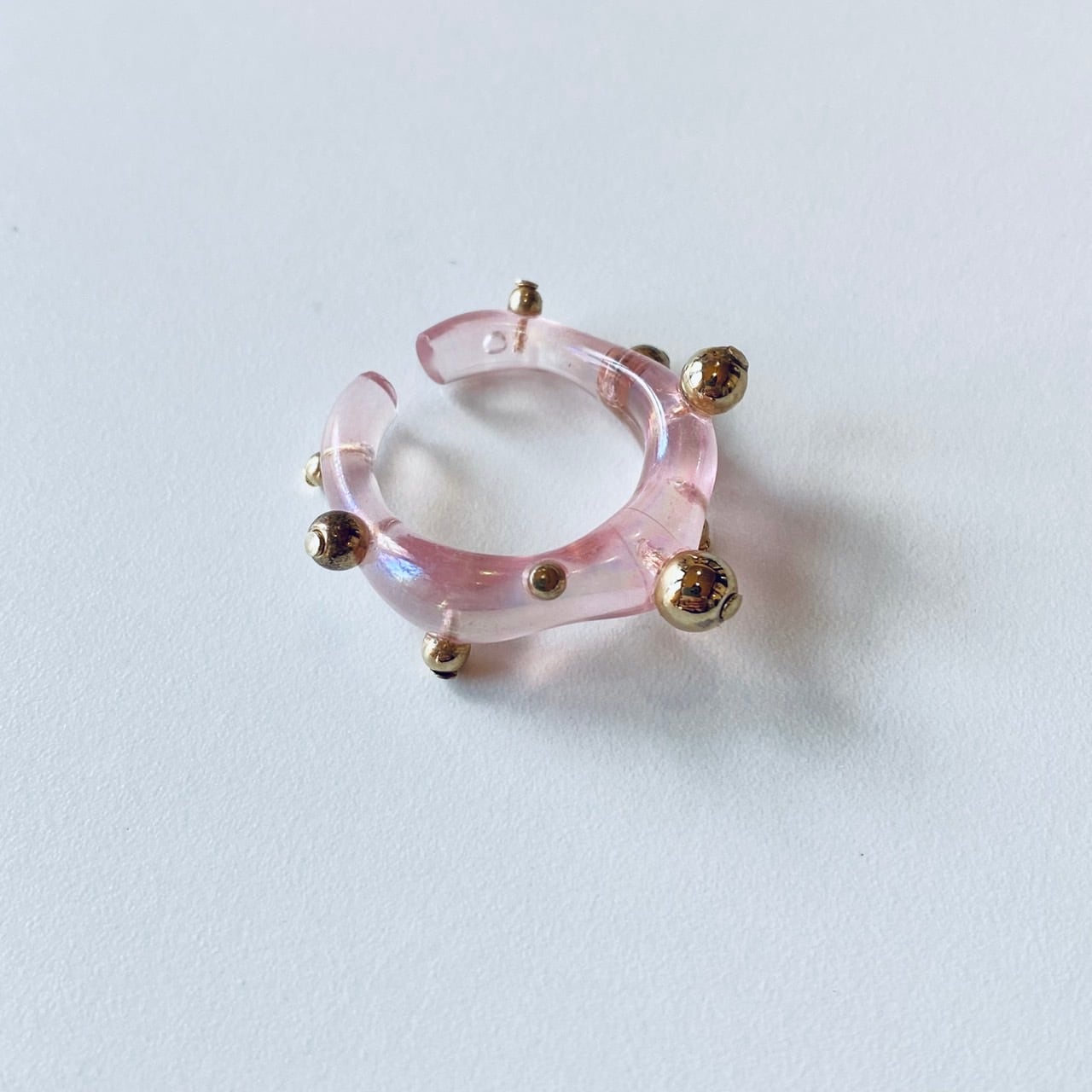 tsubu tsubu earcuff&ring aurora pink