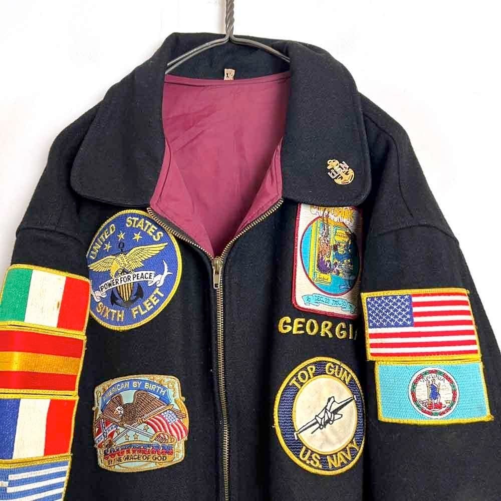 USNAVY] Vintage Souvenir Tour Jacket [1990s-] Vintage Big