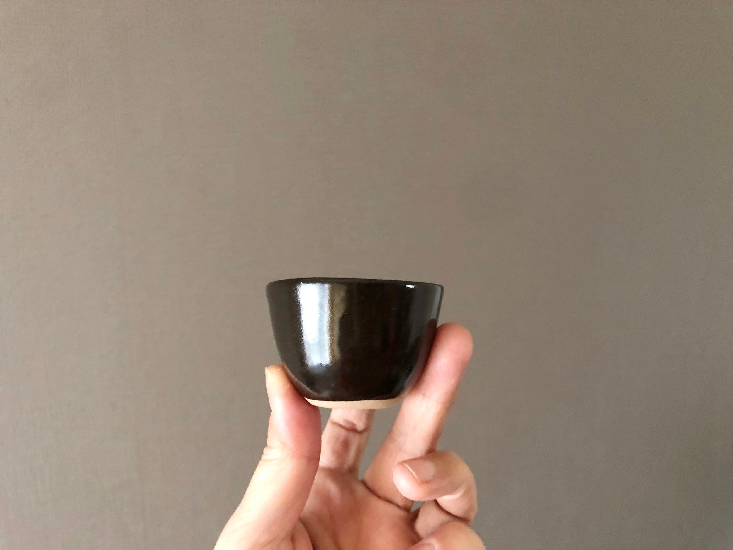 Vintage | 苗代川焼 鮫島佐太郎窯 黒薩摩 雲助 | Little TAO