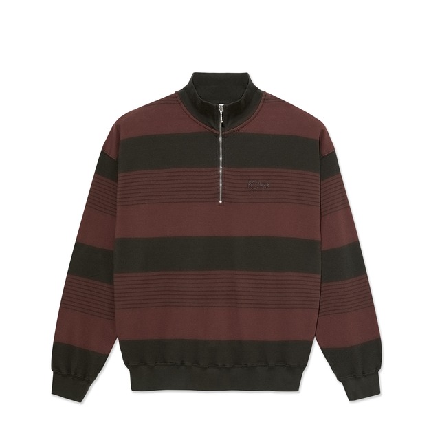 POLAR / HALF ZIP LS SHIRT / PIQUE DIRTY BLACK/BROWNSTONE