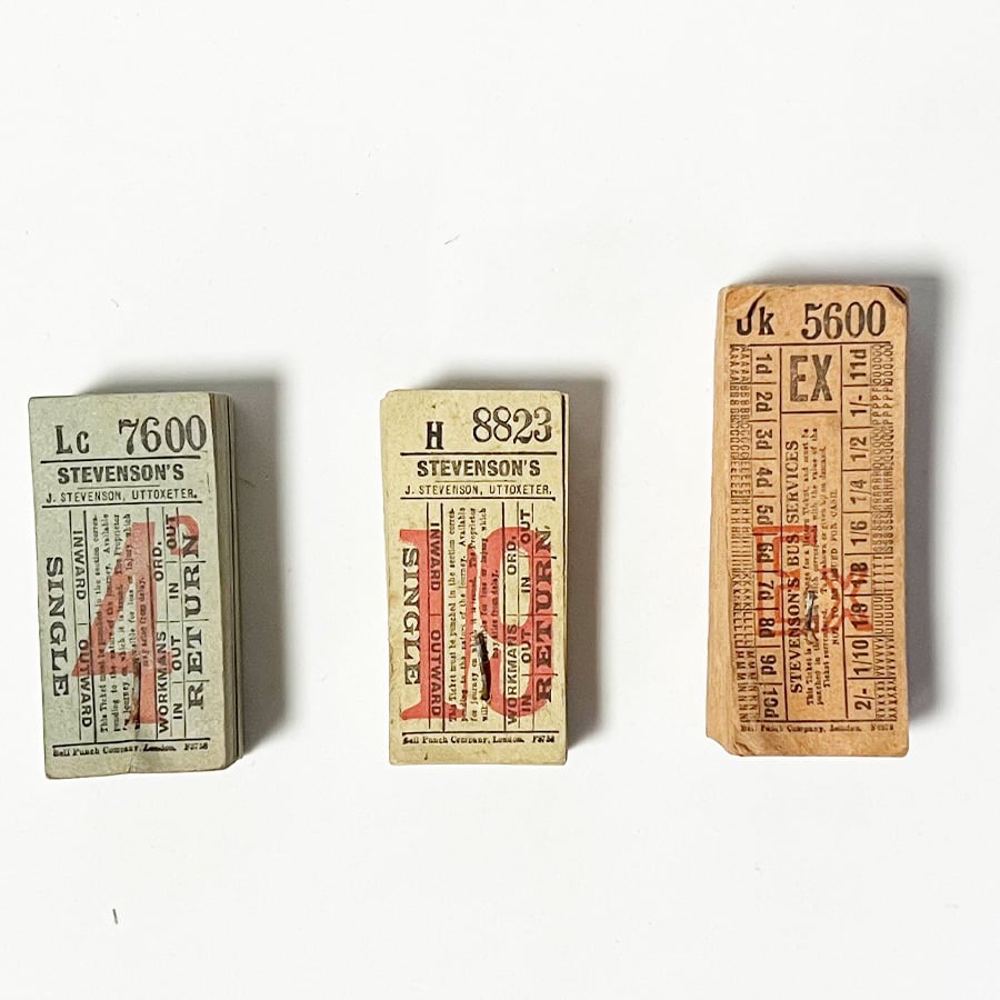 ヴィンテージ レア柄 チケットブロック 約100枚綴 紙もの Vintage Bus Tickets | 手帳コラージュ専門店【tyia】  powered by BASE