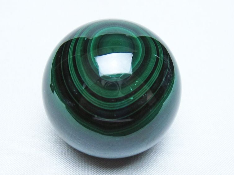 マラカイト 丸玉 42mm スフィア 置物 一点物 141-8305 | 天然石