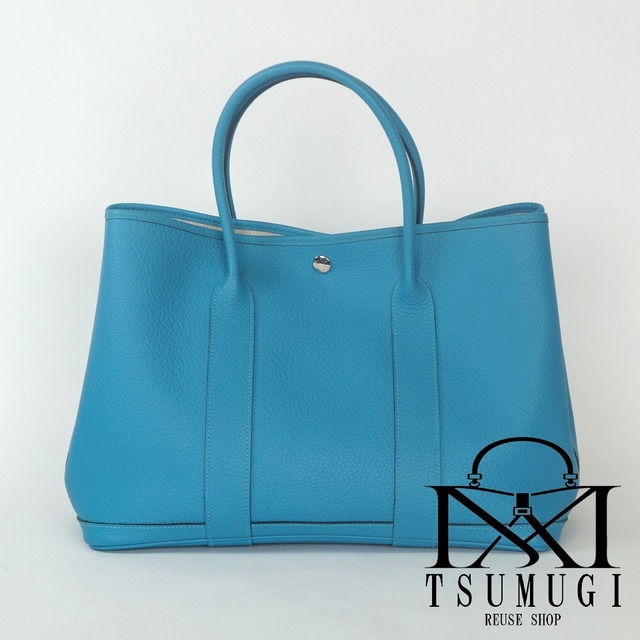 Hermès エルメス ガーデンパーティ 36 PM ヴァッシュカントリー ハンドバッグ ハンドバッグ シルバー金具 □R:2014年
